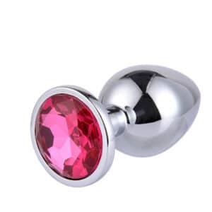 18Toys - Metalen Buttplug met Kristal Medium
